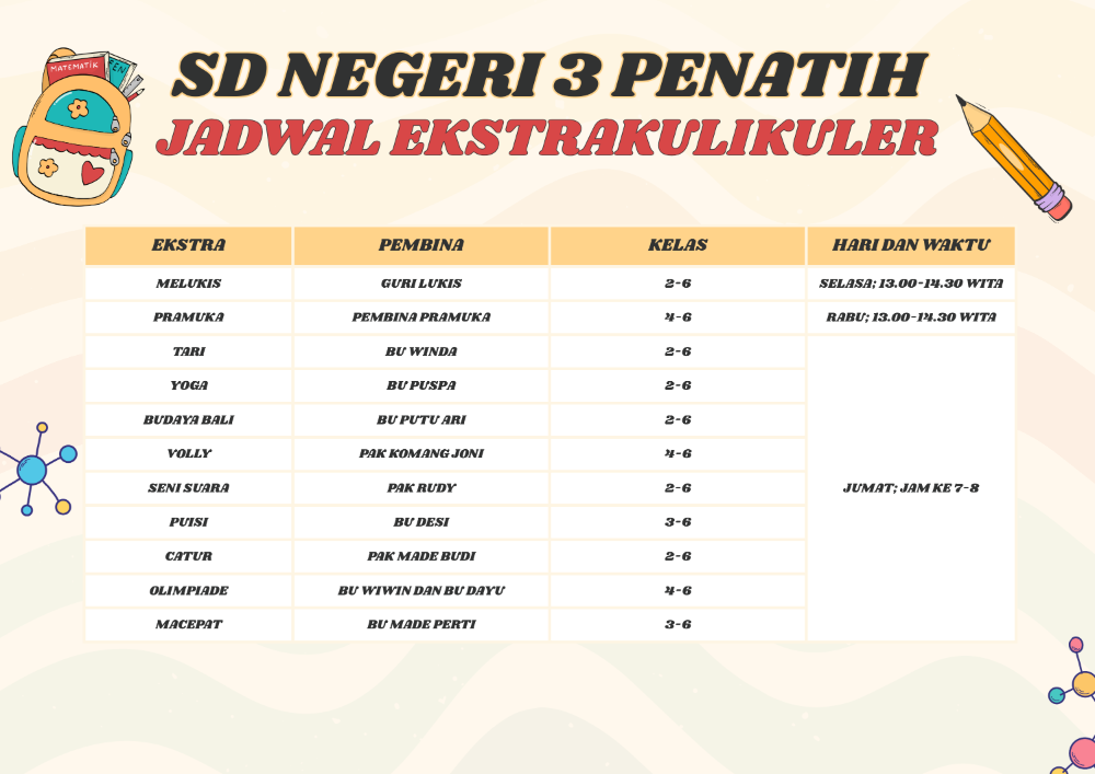 Jadwal Ekstrakurikuler