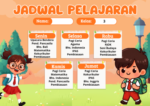 Jadwal Kelas 3